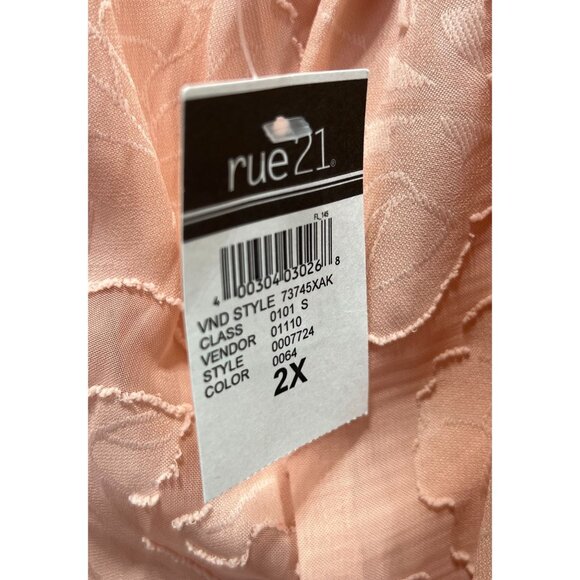 Rue 21 - Women's Summer Sleeveless High Low Hem Ruffle Dress - Pink - 2X - Picture 9 of 16